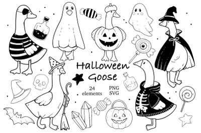 Halloween Silly Goose PNG,SVG