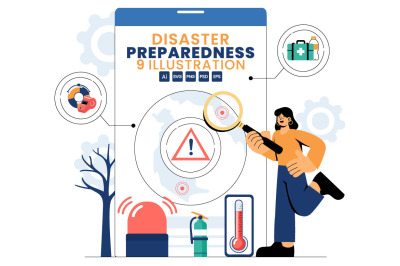 9 Emergency Disaster Preparedness Illustration