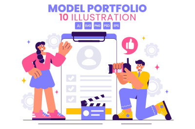 10 Model Portfolio Illustration
