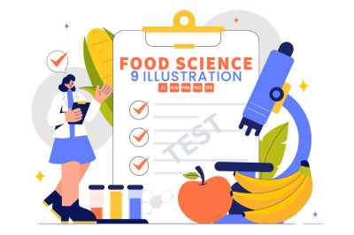 9 Food Science Laboratory Illustration