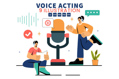 9 Dubbing and Voice Acting Illustration