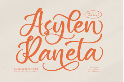 Asylen Raneta - Cute Script Font