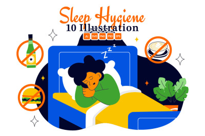 10 Sleep Hygiene Illustration