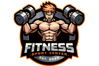 Fitness esport mascot logo design