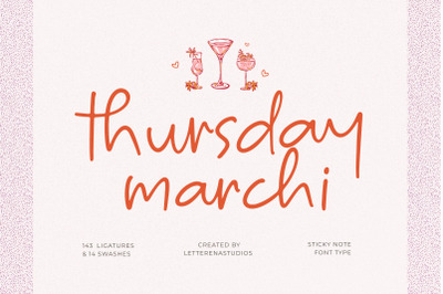 Thursday Marchi - Sticky Note Font Type