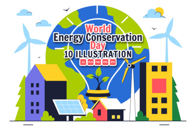 10 World Energy Conservation Day Illustration