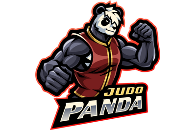 Judo Panda Esport Mascot Logo Design