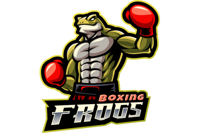 Boxing Frogs Esport Mascot Logo Design