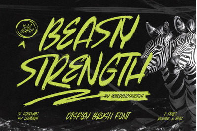 Beasty Strength - Display Brush Font
