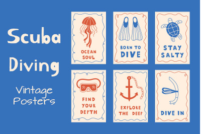 Scuba Diving Vintage Posters