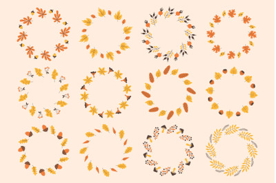 Fall Leaves Frames PNG Clipart