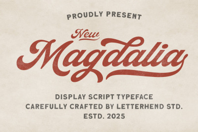 Magdalia Vintage Bold Script