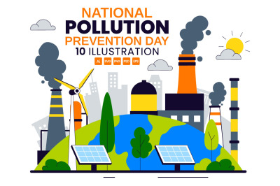 10 National Pollution Prevention Day Illustration