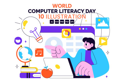 10 World Computer Literacy Day Illustration