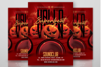 Halloween Super Beat Party Flyer