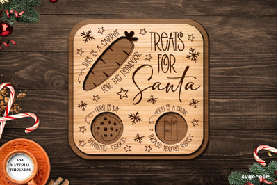 Square Santa Tray Laser Cut