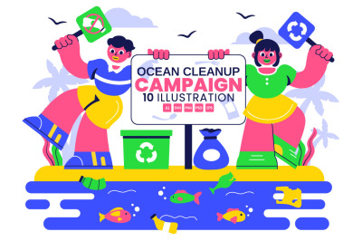 10 Ocean Cleanup Campaign Illustration