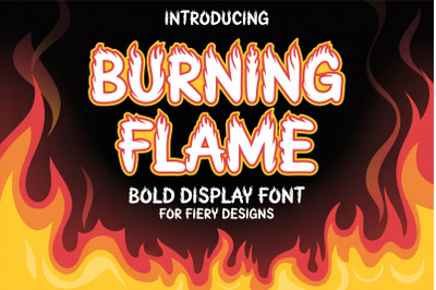 Burning Flame Font | Fire Letters | Bold Fiery Display Typeface
