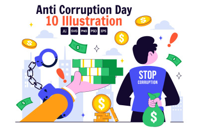 10 International Anti Corruption Day Illustration