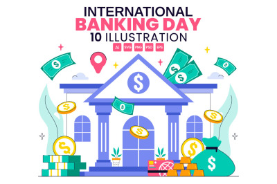 10 International Banking Day Illustration