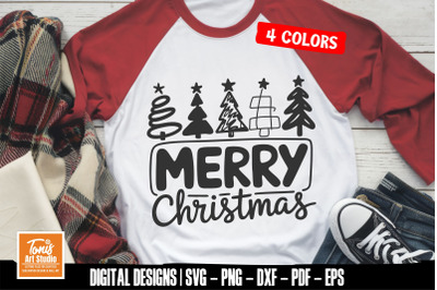 Merry Christmas SVG Tree Holiday Design