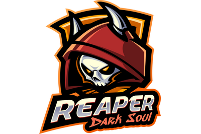 Reaper dark soul esport mascot logo design