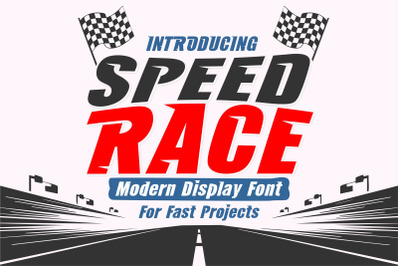 Speed Race Font: Bold Racing Alphabet Letters (OTF, TTF, SVG)