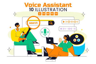 10 Voice Assistant Smart Devices Illustration