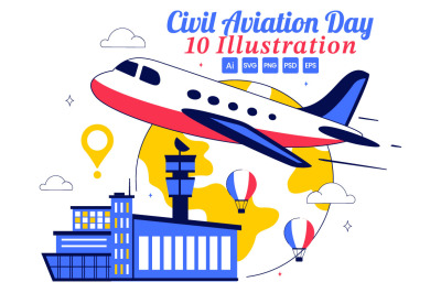 10 International Civil Aviation Day Illustration