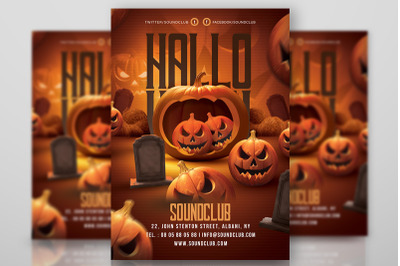 Halloween Pumpkin Party Flyer