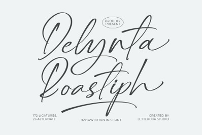 Delynta Roastiph - Handwritten Ink Font