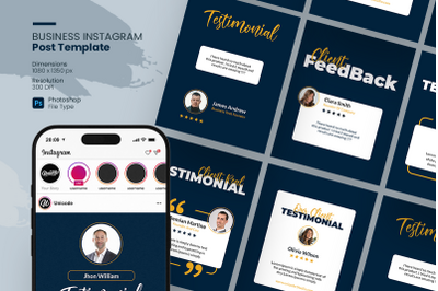 Testimonial - Instagram Post Template