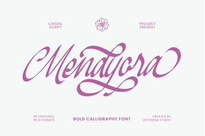 Mendyora - Bold Calligraphy Font