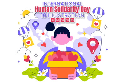 10 International Human Solidarity Day Illustration