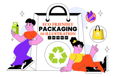 10 Eco Friendly Packaging Illustration