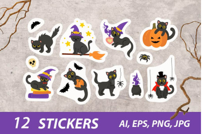 Halloween cats/ Printable Stickers Cricut Design