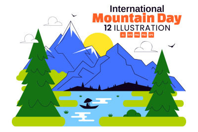 10 International Mountain Day Illustration