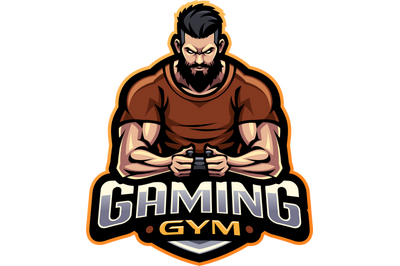 Gaming gym esport mascot logo design