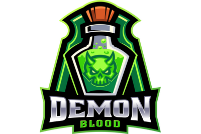 Demon blood esport mascot logo design