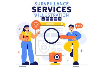 9 Surveillance Services Illustration
