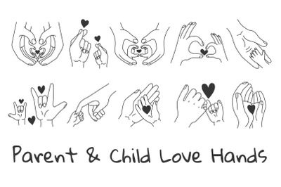 Parent And Child Love Hands PNG Clipart