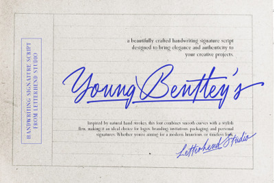 Young Bentley&#039;s Stylish Script