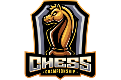 Chess championship esport mascot logo design