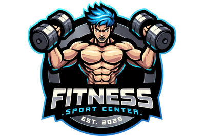 Fitness esport mascot logo design