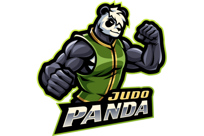 Judo Panda Esport Mascot Logo Design