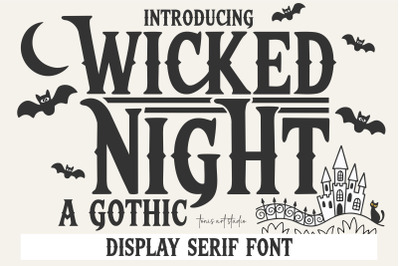 Wicked Night Font Spooky Gothic Typeface for Crafts