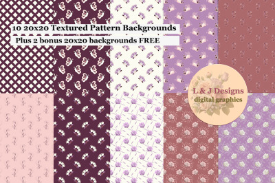 20x20 Textured Pattern Backgrounds