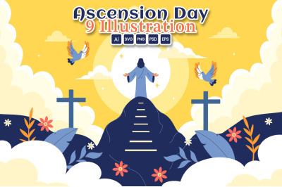 9 Christian Ascension Day Illustration