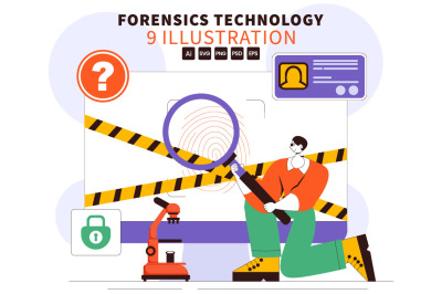 9 Forensic Investigation Technology Illustration