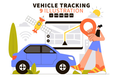 9 Smart Vehicle Tracking Illustration
